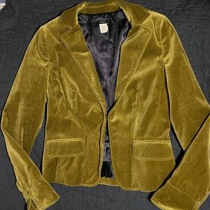 J.Crew green Velvet jacket